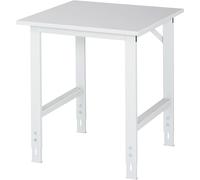 Mesa de trabajo, de altura regulable RAU, armazón de 60 x 30 mm, tablero revestido de melamina