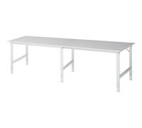 Mesa de trabajo, de altura regulable RAU, armazón de 60 x 30 mm, tablero revestido de melamina