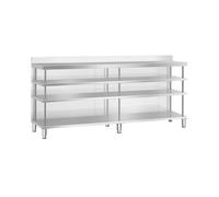 Mesa de trabajo de bar - acero inoxidable - 250 x 60 x 115 cm - Royal Catering