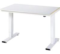 Mesa de Trabajo eléctrica Regulable en Altura, 1250 x 800 x 720 - 1120 mm, Placa ES-28 mm