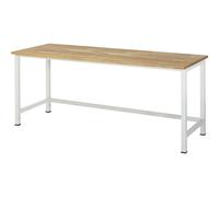 Mesa de trabajo para puesto de trabajo modular Serie 900 RAU, altura 825 - 1025 mm, tablero de haya maciza