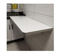 Mesa de trabajo para sala de estar, mesa de trabajo para computadora, mesa flotante de madera de hoja caduca (tamaño: 80 x 50 cm)