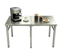 Mesa de Trabajo Plegable de Acero Inoxidable de Alta Resistencia, Mesa de preparación para cafetería, Mesa de Trabajo Comercial, Estaciones de Trabajo para Cocina, Restaurante, Exteriores, f