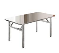 Mesa de trabajo plegable de acero inoxidable, estación de trabajo comercial resistente para garaje, taller, oficina y hogar, fácil de almacenar