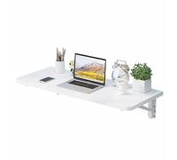 Mesa de trabajo plegable de madera maciza para el hogar y la cocina, banco de trabajo que ahorra espacio, 100 x 50 cm, elegante acabado blanco, plegable versátil
