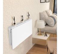 Mesa de trabajo plegable de pared que ahorra espacio, versátil barra de desayuno, mesa de comedor de madera para cocina, lavandería, oficina en casa, diseño compacto (80 x 40 cm)