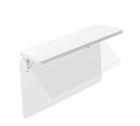 Mesa de trabajo plegable para espacios pequeños, mesa blanca para casa, oficina, estudio, cocina, restaurante, bar, diseño compacto, 100 x 40 cm, fácil de almacenar y usar