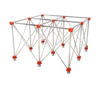 Mesa de Trabajo retráctil Plegable 120x120 cm con Ruedas - Alta Resistencia 700 kg - Transporte fácil y Montaje rápido