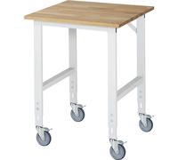 Mesa de trabajo rodante RAU, armazón de 60 x 30 mm