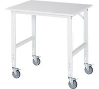 Mesa de trabajo rodante RAU, armazón de 60 x 30 mm