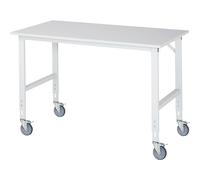 Mesa de trabajo rodante RAU, armazón de 60 x 30 mm