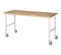 Mesa de trabajo rodante RAU, armazón de 60 x 30 mm