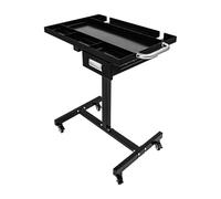 Mesa de trabajo rodante resistente con cajón, el organizador de herramientas perfecto para bricolaje, simplifica tus proyectos de manualidades en garaje y taller, color negro