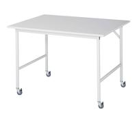 Mesa de trabajo, rodante tablero de melamina, grosor 22 mm, 30 x 30 mm