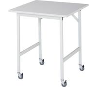 Mesa de trabajo, rodante tablero de melamina, grosor 22 mm, 30 x 30 mm