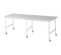 Mesa de trabajo, rodante tablero de melamina, grosor 22 mm, 30 x 30 mm