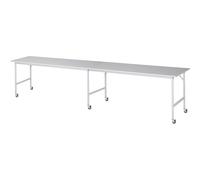 Mesa de trabajo, rodante tablero de melamina, grosor 22 mm, 30 x 30 mm
