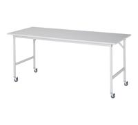 Mesa de trabajo, rodante tablero de melamina, grosor 22 mm, 30 x 30 mm