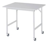 Mesa de trabajo, rodante tablero de melamina, grosor 22 mm, 30 x 30 mm