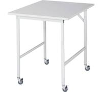 Mesa de trabajo, rodante tablero de melamina, grosor 22 mm, 30 x 30 mm