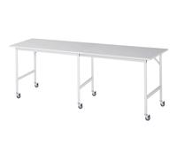Mesa de trabajo, rodante tablero de melamina, grosor 22 mm, 30 x 30 mm