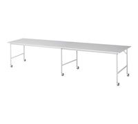 Mesa de trabajo, rodante tablero de melamina, grosor 22 mm, 30 x 30 mm