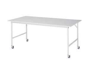 Mesa de trabajo, rodante tablero de melamina, grosor 22 mm, 30 x 30 mm