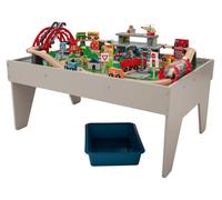Mesa de tren de madera de 100 piezas