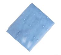 Mesa de tul rosa de 29 x 120 pulgadas, tela de gasa teñida a mano para decoración de recepción de boda, baby shower, centro de mesa de fiesta de vacaciones, manteles rústicos suaves con (gris-azul)