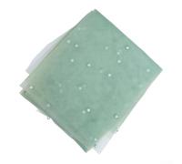Mesa de tul rosa de 29 x 120 pulgadas, tela de gasa teñida a mano para decoración de recepción de boda, baby shower, centro de mesa de fiesta de vacaciones, manteles rústicos suaves con (verde claro)