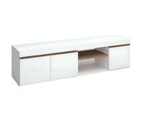 Mesa de tv, blanco mate y naturale, mediano