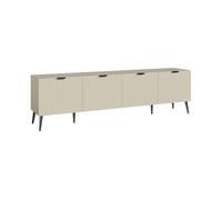 Mesa de tv nand con puertas 180x35x51cm - color arena [en.casa]