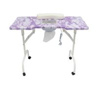 Mesa de uñas de manicura, mesa de manicura plegable portátil con colector de polvo, para casa, estudio, oficina, salón de uñas, 95 x 48 x 72,5 cm
