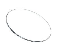 Mesa de vidrio templado de 15 pulgadas, borde pulido de 8 mm, resistente al calor y a los arañazos, ideal para uso en interiores y patios, superficie de vidrio redonda duradera