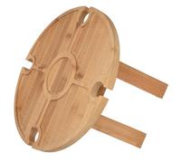 Mesa de Vino, Mesa de Picnic de Vino Al Aire Libre Portátil con Soporte de Copa de Plegable de Picnic de Madera de Portátil para Acampar, Parque, Playa, Jardín, Conciertos