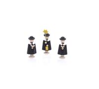 Mesa Decorativa Figuras de Cantantes 3 Negro Altura Ca 5 CM Nuevo Kurrendesänger