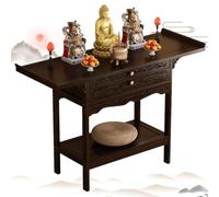 Mesa del altar budista - Santuario chino rojo para oración y adoración, soporte de sacrificio personal para adivinación, meditación y prácticas espirituales