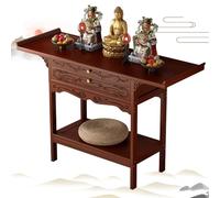 Mesa del altar budista - Santuario chino rojo para oración y adoración, soporte de sacrificio personal para adivinación, meditación y prácticas espirituales