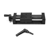 Mesa deslizante manual con guía de de milano SPXKST80-100 aluminio anodizado negro 80x80mm - Precisión con escala 100mm, alta carga 1,96KGF, ideal para instrumentos óptico