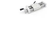 Mesa deslizante manual de aleación de aluminio con tornillo tipo T, guía lineal de 80 x 80 mm de ancho, rodillo de de 50 a 150 mm, etapas lineales con bloqueo automático.(XKST-100)