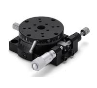 Mesa deslizante óptica de ajuste fino de 360°, etapa de rotación manual con micrómetro para maquinaria de producción, estación de corte de ejes R y plataforma giratoria de desplazamiento lineal