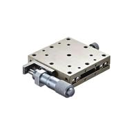 Mesa Deslizante óptica de traducción de LBX60-L de eje X, etapa lineal de desplazamiento Manual de acero inoxidable de 60x60mm(LBX60-C)