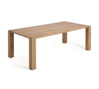 Mesa Deyanira con chapa de roble y patas de roble macizo, 220 x 110 cm