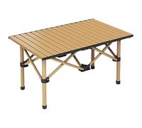 Mesa dobrável com Bolsa de armazenamento, portátil em alumínio, Mesa de piquenique com Altura ajustável, adequada para piqueniques, Pesca, campismo e Uso ao ar Livre. (120x55x50cm)