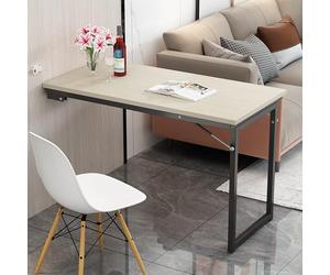 Mesa dobrável montada na Parede, cadeira dobrável, Mesa de jantar, Mesa de Parede, dobrável para cozinha e Sala de jantar, economiza espaço, com capacidade de Carga estável de até 40kg-90×60×75cm