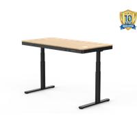 Mesa Elevable con Carga Inalámbrica y Tablero de bambú