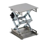 Mesa elevadora ajustable de acero inoxidable para carpintería, soporte manual de laboratorio