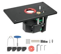 Mesa elevadora de enrutador, Base de recortadora invertida, Carpintería para enrutador de borde, Plantilla de aleación de aluminio, Para ajuste de altura de precisión, Montaje de enrutador de 65 mm