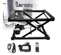 Mesa elevadora de tijera eléctrica, plataforma de elevación ajustable en altura con control manual y control remoto inalámbrico, capacidad resistente para un uso versátil