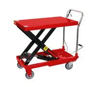 MESA ELEVADORA HIDRAULICA 150kg HASTA 70cm DE ALTURA CON PLATAFORMA 71x45cm
